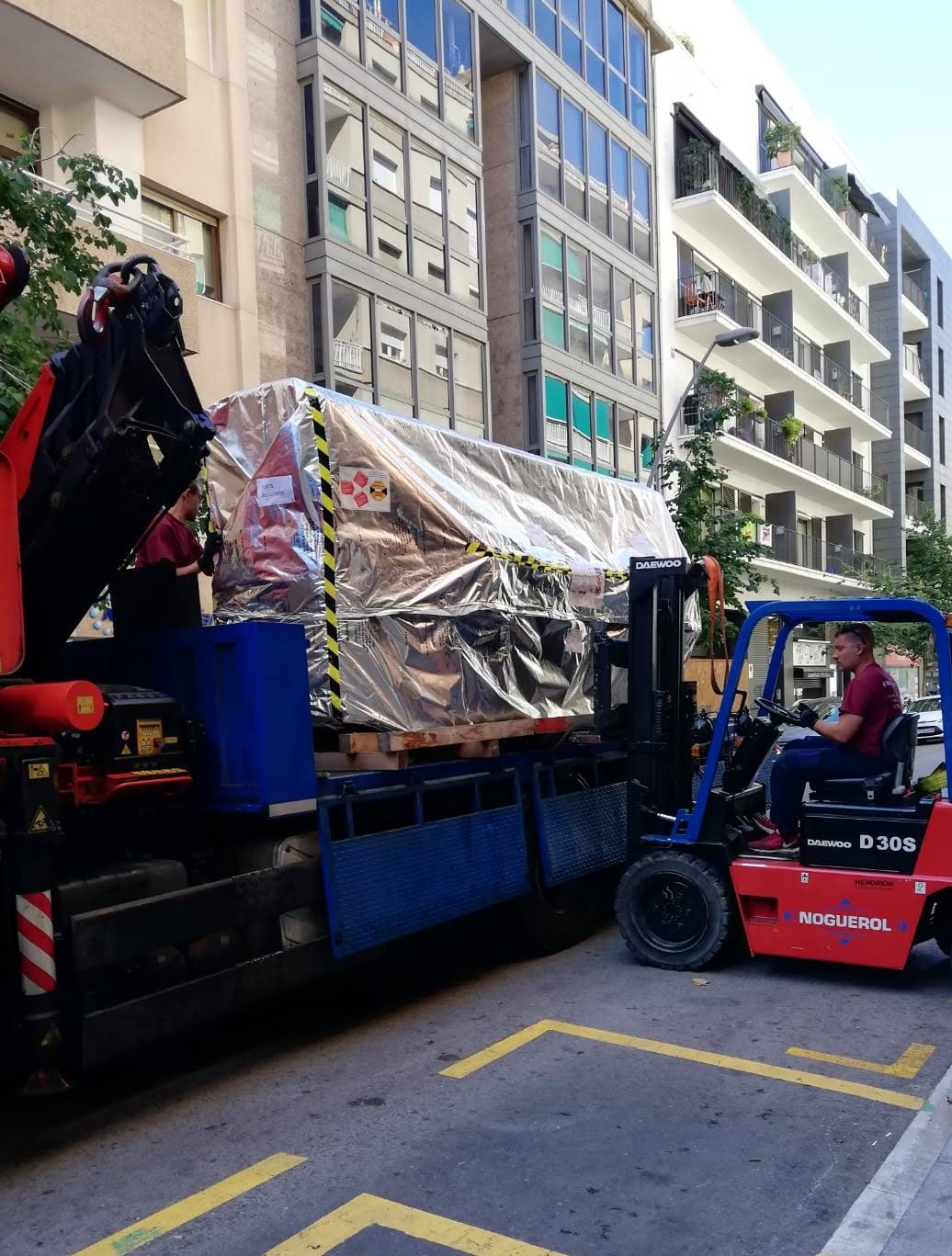 movimiento de maquinaria